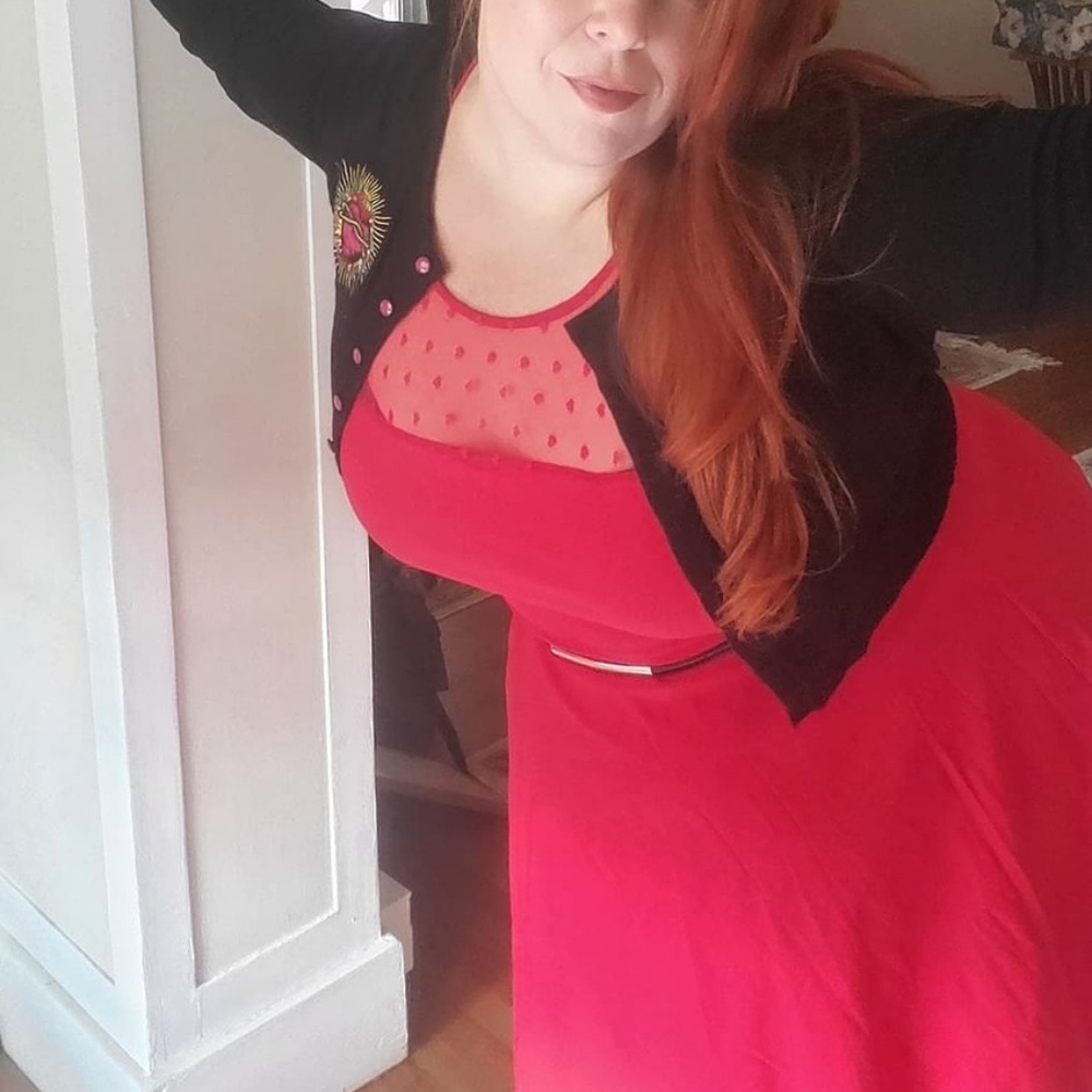 Red Gowntown Dress
